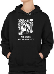 Nie mogę, kot na mnie leży - kobieta