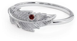 Pakamera Feather - Srebrny pierścionek z granatem