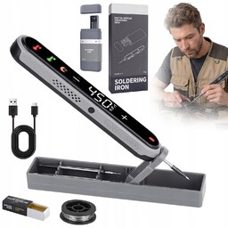 Lutownica Precyzyjna Akumulatorowa Zestaw Usb-c Podstawka Walizka 3