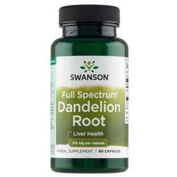 SWANSON Dandelion Root Mniszek lekarski 515mg, 60 kapsułek