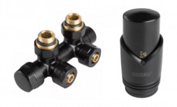 FERRO ZAWÓR ZTD30BL Dekoracyjny zestaw termostatyczny zespolony, kątowy