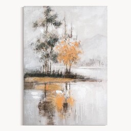 Eurofirany Obraz 667b 70x100 popielaty miedziany sadzawka ręcznie