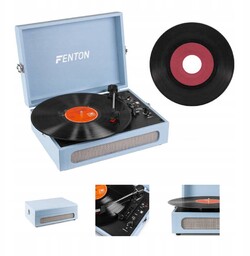 Gramofon bluetooth z głośnikami wejściem/wyjściem Bt