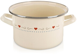 Garnek emaliowany kremowy TONCA 18 cm, 2 l