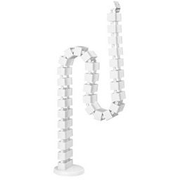 Organizér kabelů, husí krk, bílý, 1300mm, pro výškově