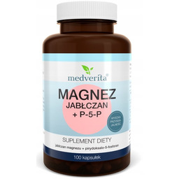 Medverita, Magnez Jabłczan + P-5-P, Suplement diety, 100