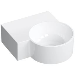 Omnires Ovo M+ umywalka nablatowa/wisząca lewa 33x34 cm