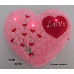Serce róż migotka 25cm 137203 (S1183)