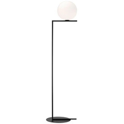 Lampa Podłogowe FLOS, IC F1, ściemnialny, czarny, salon,