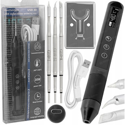 Lutownica Mobilna Cyfrowa Uniwersalna Usb-c USB30 Oled 30W