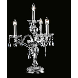Novaresi Lampa stołowa kryształowa OLDIES, chromowy / srebrny,