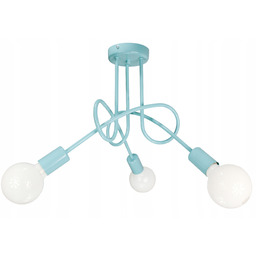 Pastelowa Lampa wisząca Edison 3 Mietowy mozna Led