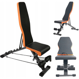 Ławka prosta treningowa regulowana Ławeczka wysoka stabilna Linki