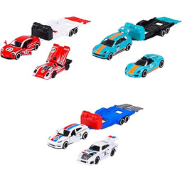 Majorette 212053112SSU Porsche Race Trailer Set (3 Vehicles)
