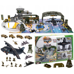 Baza Wojskowa Żołnierzyki Duży Zestaw Lotnisko Samolot Czołg