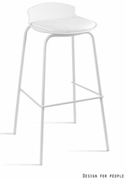 Krzesło barowe / hoker duke biały / biały