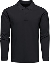 Longsleeve polo premium czarny Recea
