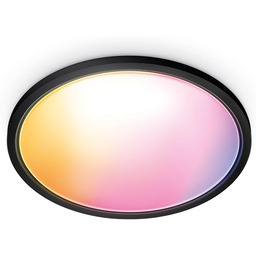 WiZ Inteligentna Lampa Sufitowa Superslim 22W, Czarna, Wi-Fi,