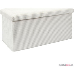 Pufa VELSE Scott- prostokąt Biały