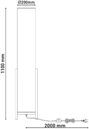 Näve Lampa stojąca Matilda, jasne drewno, salon /