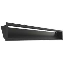 Kratka wentylacyjna kominkowa LUFT 12x80 czarna Slim