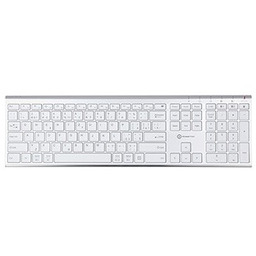 Powerton LIFE ULTRASLIM Klávesnice bezdrátová CZ/SK, stříbrná