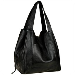 Duża torebka worek z miękkiej skóry naturalnej lekka