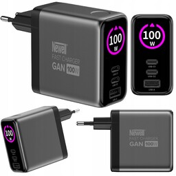 Ładowarka Sieciowa iPhone Samsung Newell GaN 100W 2xUSB-C+USB-A
