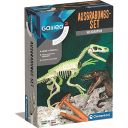 Clementoni Galileo Discovery zestaw do wykopalisk Velociraptor, zabawka
