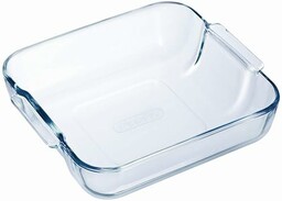 Pyrex szklany kwadratowy palnik, 25 x 21 cm