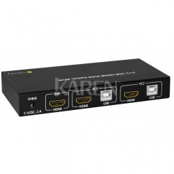 Techly Przełącznik KVM 2/1 HDMI