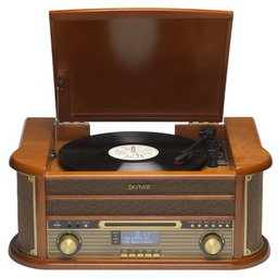 Denver Drewniane centrum muzyczne retro MRD-51 z gramofonem