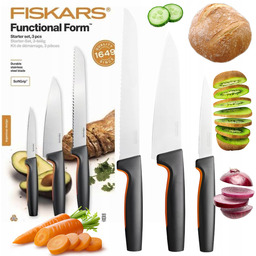 Zestaw 3 Noży Kuchennych Fiskars Szefa Kuchni Komplet