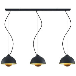 Lindby - Gretja 3 Lampa Wisząca Black/Gold