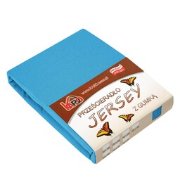 KARO Prześcieradło jersey z gumką 90x200 turkusowe 080