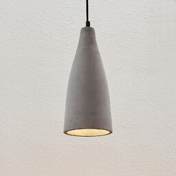 Lindby Betonowa lampa wisząca Sanne w stylu industrialnym