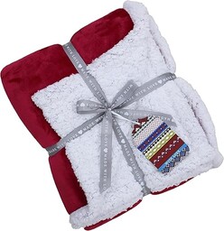 Riva Paoletti Luxe Sherpa narzuta - czerwony -