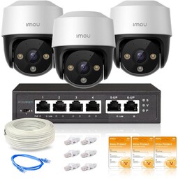 Imou Zestaw monitoringu 3 kamery obrotowe IPC-S21FAP 2MPx