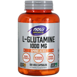 Suplement diety, Now Foods, L-Glutamina, 120 Kapsułek