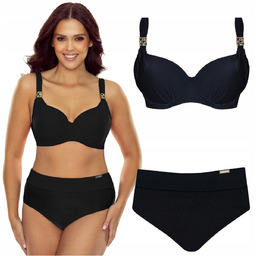 Strój kąpielowy dwuczęściowy wysoki stan GABBIANO Elena czarny