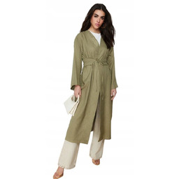 TRENDYOL LUŹNY KIMONO Z KOPERTOWYM DEKOLTEM W KOLORZE