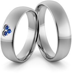 Obrączki ślubne palladowe 5 mm z sercem