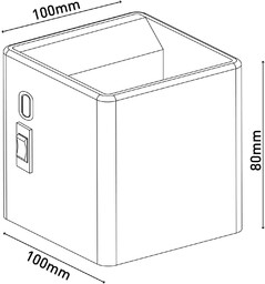 Näve Kinkiet LED Cube akumulator, magnetyczny, czarny
