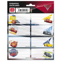 Zeszyt Naklejki na lub książkę 16 szt. Cars