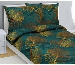 Bellatex Pościel bawełniana Fern green, 140 x 200cm,