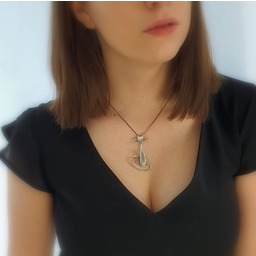 Zawieszka srebrna oksydowana- Kot Giler