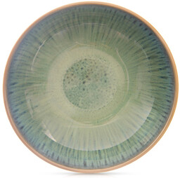Talerz obiadowy głęboki ceramiczny zielony GLAZE 20,5 cm,