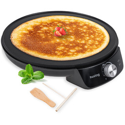 Naleśnikarka mocna, czarna - Huslog 1200W  patelnia