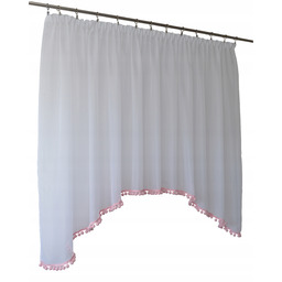 Firanka Dziecięca Maja dla dziewczynki Śliczna z pomponami