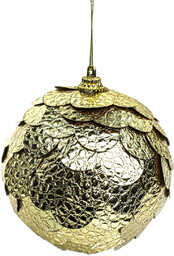 Bombki choinkowe złote - 10 cm - 2